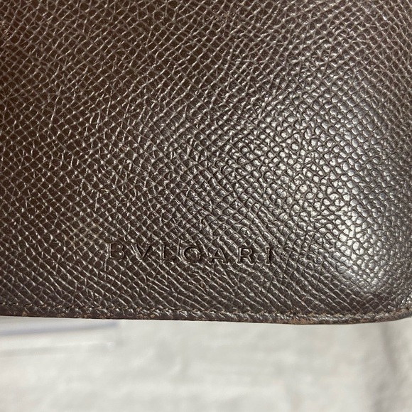 Bulgari Leather Long Wallet-Brown W/COA - Picture 12 of 12
